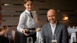 Happy participant on a wine tour organised by WSA Bangkok