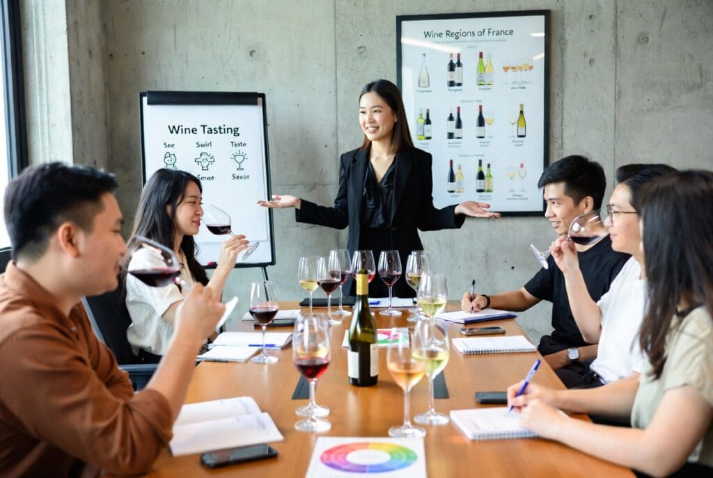 Wine Etiquette & Pairings Class Bangkok – มือใหม่เรียนมารยาทไวน์และการจับคู่กับอาหารที่ WSA