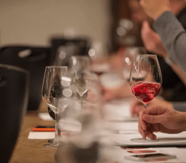 French Wine Tasting Bangkok 2026 – Students enjoying French Premium Class at Wine & Spirit Academy with premium French wines and food pairings