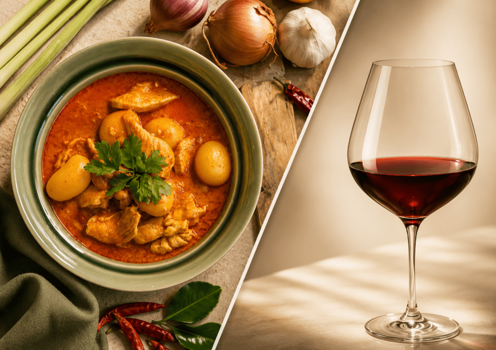 Massaman with red gamay from Burgundy