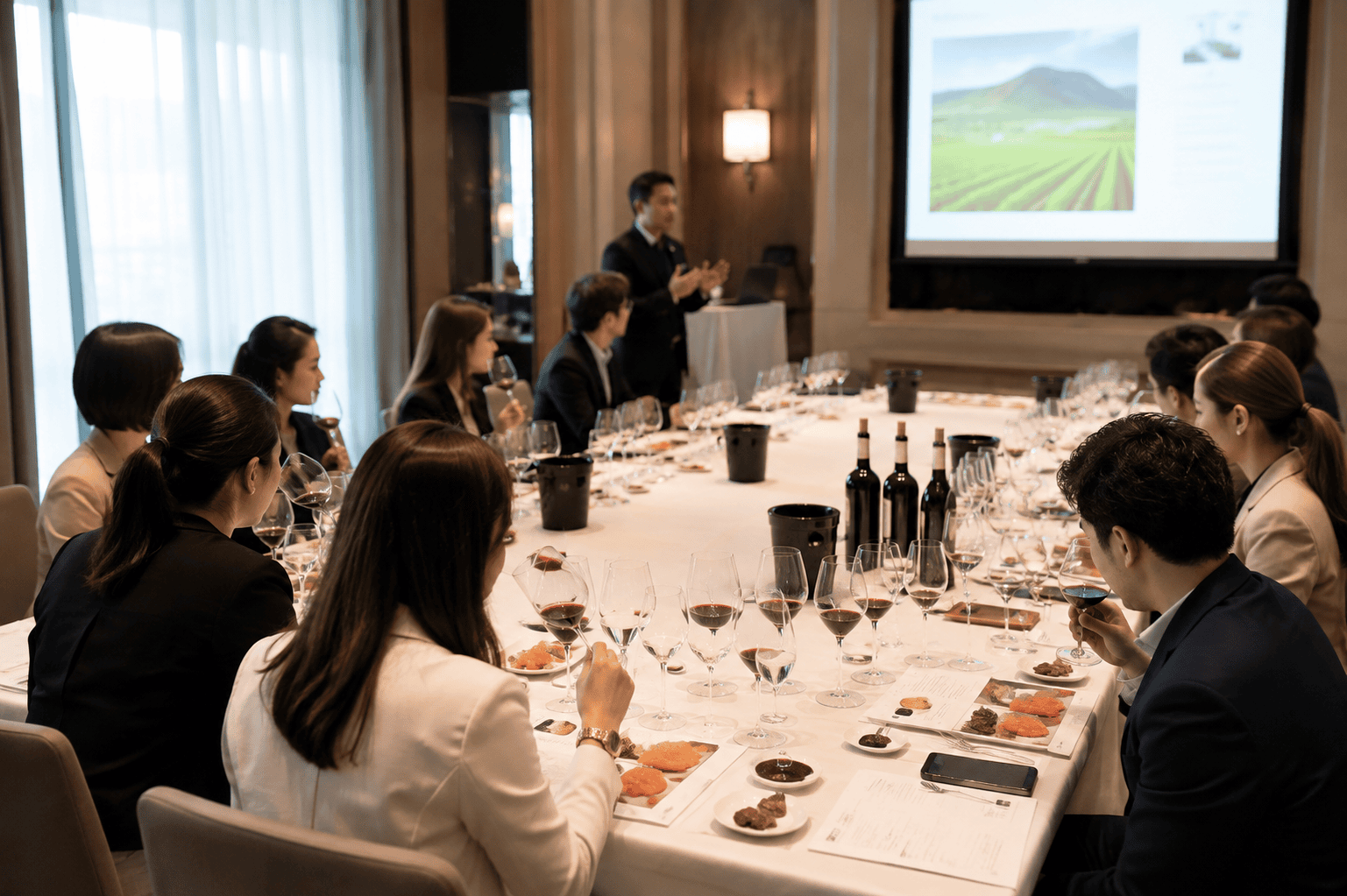 Corporate wine or Sake tasting services WSA Bangkok