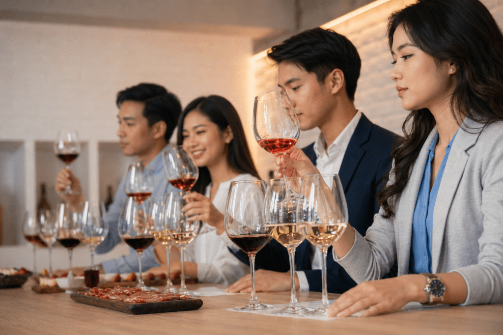 Hire a certified sommelier in Bangkok from Wine & Spirit Academy. Expert wine pairing for private dinners, corporate events & galas