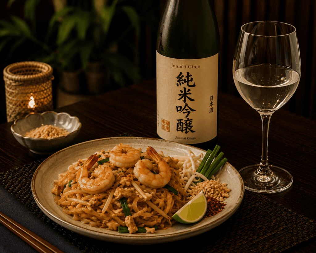  Pad Thai with Junmai Ginjo sake