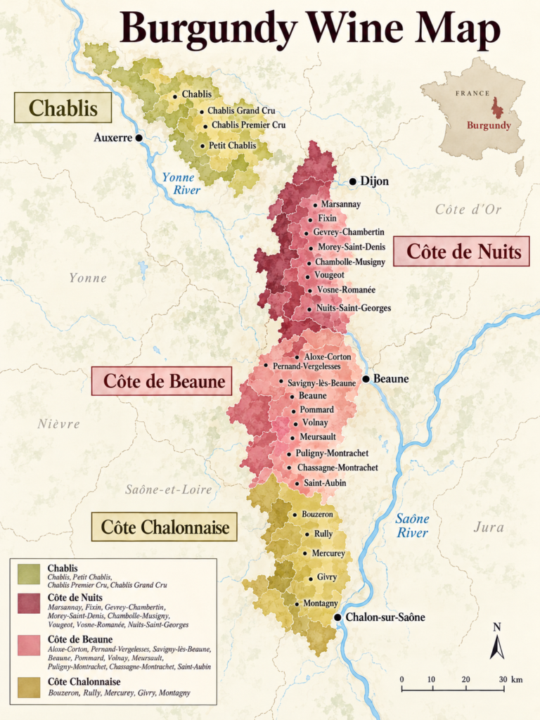 burgundy wine map